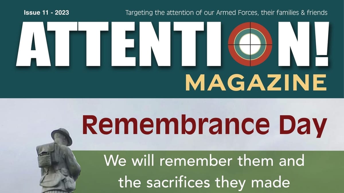 Top of the front cover of Attention Magazine Issue #11.