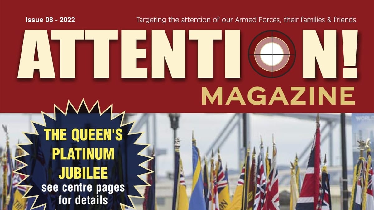 Top of the front cover of Attention Magazine Issue #8.