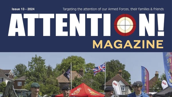 Top of the front cover of Attention Magazine Issue #13. 