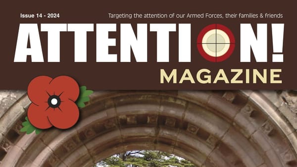 Top of the front cover of Attention Magazine Issue #14. 