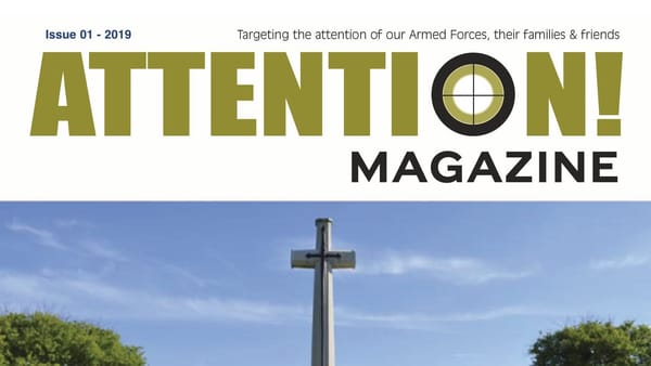Top of the front cover of Attention Magazine Issue #1.
