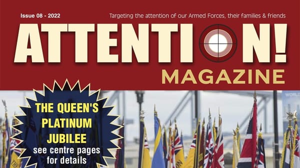 Top of the front cover of Attention Magazine Issue #8. 